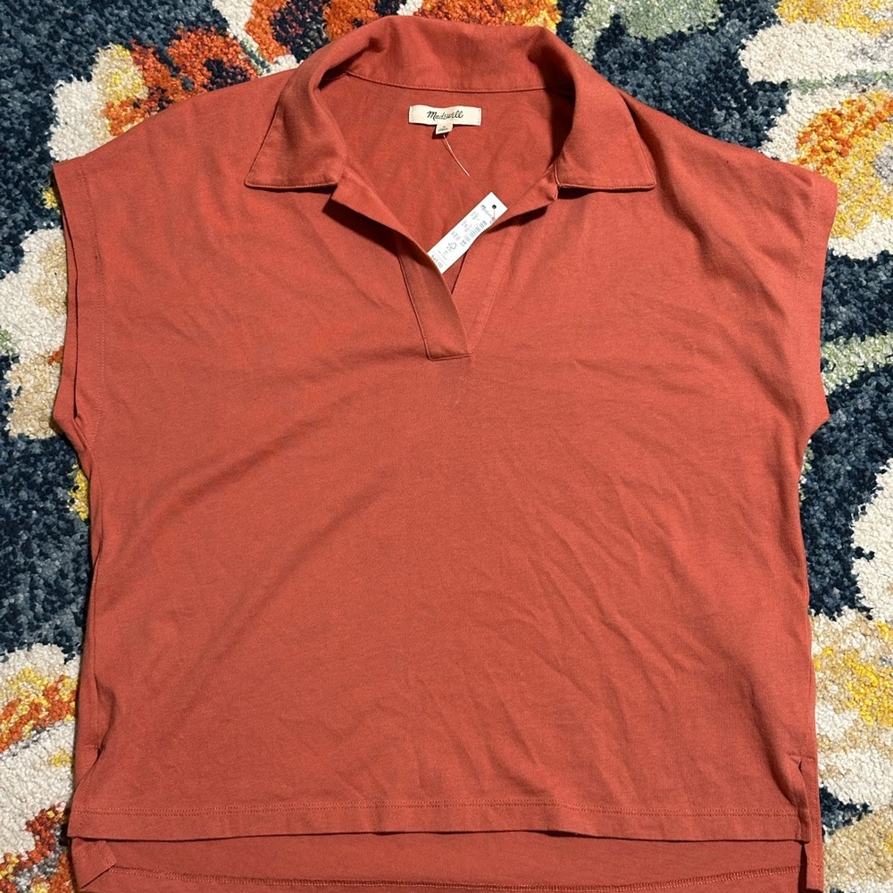NWT Madewell Terracotta Sleeveless Blouse